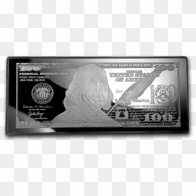 4oz Silver Bar, HD Png Download - hundred dollar bill png
