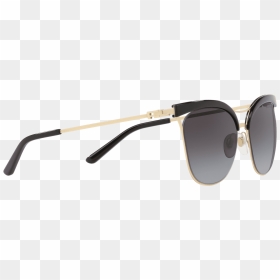 Metal Cateye Sunglasses In Black Sanded Light Gold - Plastic, HD Png Download - aviator sunglasses png