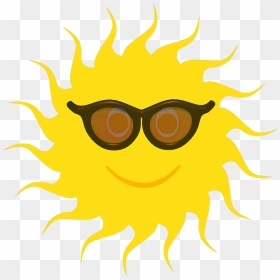 Yellow Sun Black Sunglasses - Smiley, HD Png Download - black sunglasses png