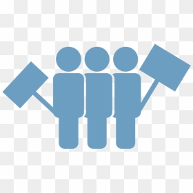 Group Of Stick Figures Holding Protest Signs - Stick Figure Protest Transparent, HD Png Download - stick figures png