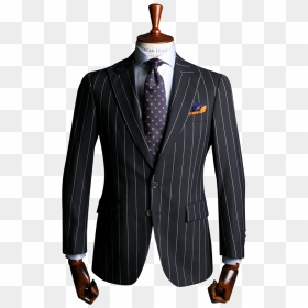 Navy With Wide Pinstripe Suit - Wide Lapel Pinstripe Suit, HD Png Download - pinstripe png