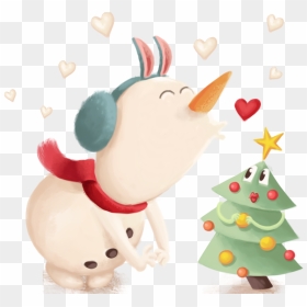 Cute Snowman Monika Klobcar Character 2d Character - Cartoon, HD Png Download - cute snowman png