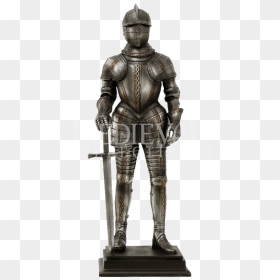 Medieval Knight With Long Sword Statue - Medieval Knight Statue, HD Png Download - medieval knight png