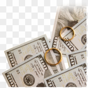 Hundred Dollar Bills And Wedding Rings - Wedding Ring, HD Png Download - hundred dollar bill png