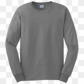 Gildan Long Sleeve T Shirt - Long-sleeved T-shirt, HD Png Download - blank t shirt png