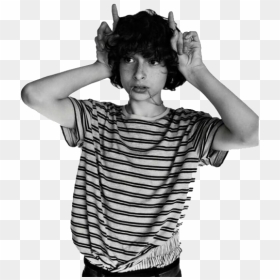 Finn Wolfhard Png Hd Image - Finn Wolfhard Black And White, Transparent Png - nina dobrev png