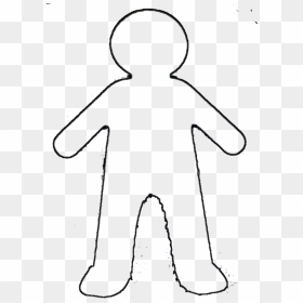 Human Body Outline Printable - Outline Cartoon Body Boy, HD Png Download - body outline png