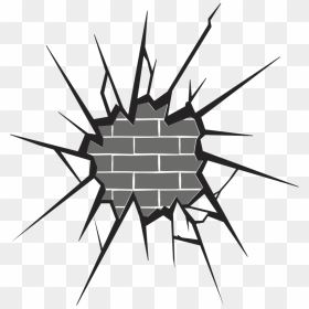 3d Brick Exposed Visual Effects Wall Decal - Dibujo Puño De Hulk, HD Png Download - broken brick wall png