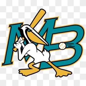 Myrtle Beach Pelicans Old Logo, HD Png Download - pelicans logo png