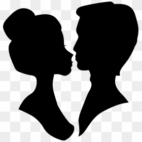 Wedding Male And Female Head Silhouettes Clipart, HD Png Download - woman head silhouette png