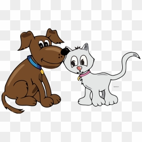 Cartoon Dog And Cat Clipart Png Transparent Png , Png - Dogs And Cats Cartoon, Png Download - dog and cat png