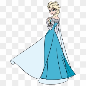 Frozen Clip Art - Elsa Drawings Side Pose, HD Png Download - frozen elsa png