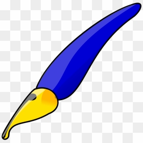 Fancy Blue Pen Svg Clip Arts - Pen Clip Art, HD Png Download - feather pen png