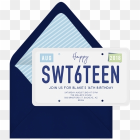 Sweet 16 Invitations - Sign, HD Png Download - sweet 16 png