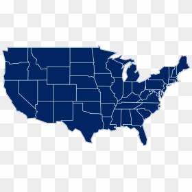Map Outline Of The United States - Wwe Vs Aew Ratings, HD Png Download - usa outline png