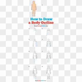 How To Draw A Body Outline - Draw A Body Outline, HD Png Download - body outline png