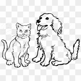 Dog And Cat Drawing At Getdrawings - Dog And Cat For Coloring, HD Png Download - dog and cat png