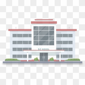 School - صورة رسم مبنى مستشفى, HD Png Download - school building png