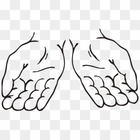 Hands Black And White Png, Transparent Png - giving hands png