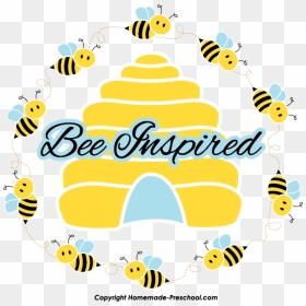 Svg Freeuse Download Bee Flying Clipart - Cute Bee Hive Drawing, HD Png Download - flying bee png