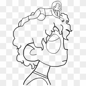Curly Hair Lil Uzi Vert Cover Art Outline - Lil Uzi Vert Outline Drawing, HD Png Download - lil uzi png
