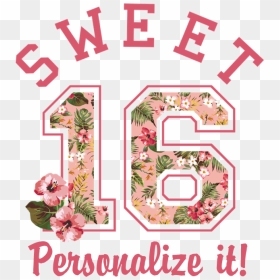 Sweet 16 Mugs , Png Download - Floral Design, Transparent Png - sweet 16 png