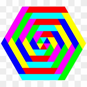 Hexagon Rainbow, HD Png Download - hexagon outline png