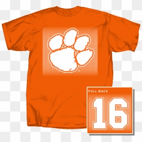 Youth Clemson Paw 16 Short Sleeve T Shirt"  Class="lazyload - Clemson Tigers, HD Png Download - clemson paw png
