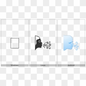 Wind Blowing Face On Various Operating Systems , Png - Graphic Design, Transparent Png - wind blowing png