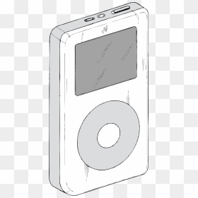 Ipod Black White Line Art Scalable Vector Graphics - Old Ipod Clip Art, HD Png Download - ipod png