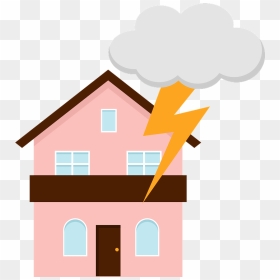 Lightning Strike House Clipart, HD Png Download - lightning strike png