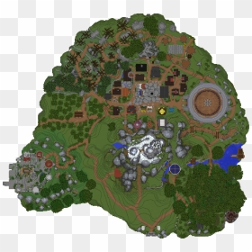 Hypixel Skyblock Wiki - Hypixel Skyblock Hub Map, HD Png Download - plant top view png