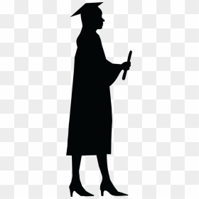 Graduation Ceremony Student Silhouette - Silhouette Graduate Clipart, HD Png Download - graduation silhouette png