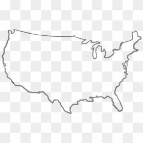 Outline Of The United States - Drawing, HD Png Download - usa outline png