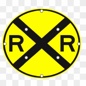 W10-1 Railroad Advance Warning Sign - Railroad Crossing Sign, HD Png Download - danger sign png