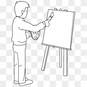 Artist Clipart Black And White Images Pictures - Painter Clipart Black And White Png, Transparent Png - painter png