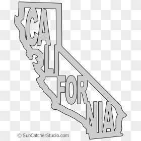 Vector California Map Outline, HD Png Download - california outline png