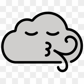 Wind Emoji, HD Png Download - wind blowing png