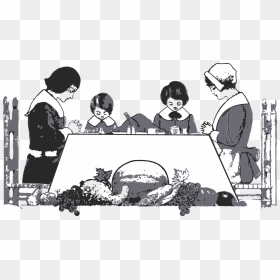 Thanksgiving Cartoons Black And White, HD Png Download - thanksgiving dinner png
