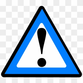 Blue Warning Sign Clip Art, HD Png Download - danger sign png