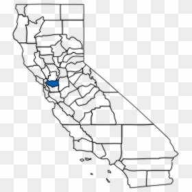Contra Costa County" height="200px - California County Map Blank, HD Png Download - california outline png