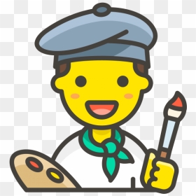Painter Man Emoji - Office Worker Png, Transparent Png - painter png