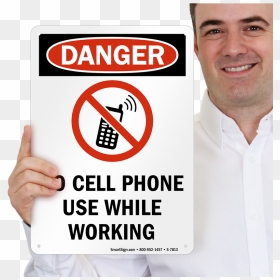 No Calls While Driving, HD Png Download - danger sign png
