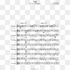 Taps Sheet Music Composed By Walter White Arr - Were You There Christmas Night Sheet, HD Png Download - walter white png
