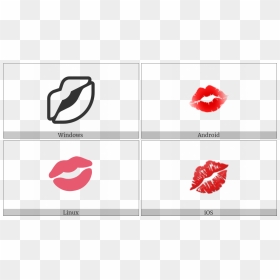 Kiss Mark On Various Operating Systems, HD Png Download - lipstick mark png