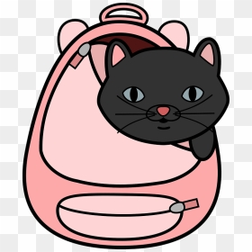 Carnivoran,dog Like Mammal,cat - Cat In Bag Cartoon, HD Png Download - dog and cat png