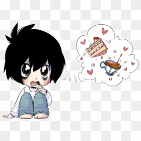 Anime Chibi Death Note , Png Download - L Death Note Chibi, Transparent Png - death note png