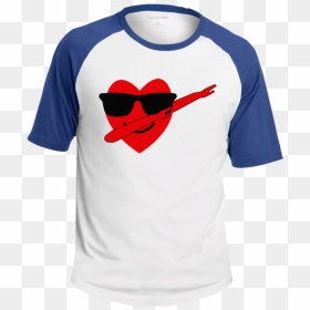 Heart Emoji Dabbing For Valentine"s Day Raglan - T-shirt, HD Png Download - dabbing emoji png