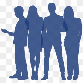The Silhouettes Of Four People Are Seen - Silhouette Four People, HD Png Download - graduation silhouette png