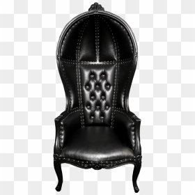 Hooded Balloon Chair - King Chair Black Png, Transparent Png - king chair png